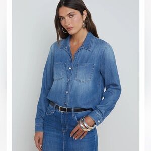 Blue Denim Button-Up Shirt